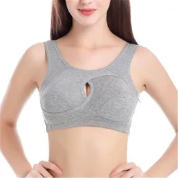 Gymkläder andas sömn Underkläder Sömlöst dubbelskikt Yoga Vest i ett stycke RIMFLESS BRA Solid Color Breast Bra1