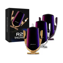 R2 Wireless Car Charger 10W Rápido Qi Carro Sem Fio Monte Air Vent Vent Gravity Telefone para telefones universais