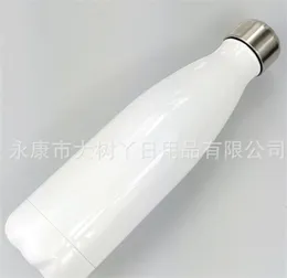 昇華ブランクThermos 500mlステンレス鋼DIYコークスボトルウォーターボトル真空フラスコ倍精度ミルクホワイト新しい到着18ds M2