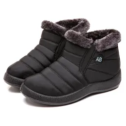 Vinter stövlar för män kvinnor snö booties kvinna fotled botas mujer vattenpoor snö stövlar kvinnlig glida på platt boot skor plysch skor