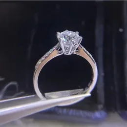 925 srebrny srebrny pierścień srebrny 6,5 mm drobna biżuteria do okrągłego wycięcia 1ct ij rocznica ślubna pierścionki dla dziewczyny Y200321