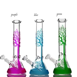 13,7 pollici Tall Bong Downstem Perc Glass Bong d'acqua Tubi di fumo Gorgogliatore di vetro Waterpipe Heady Dab Rigs Narghilè con ciotola da 14 mm