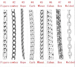 2022 TITANIUM Sporttillbehör Välj din stil 4mm Figaro Chain Necklace 16-24 tum 925 Sterling Silver Plated Fashion Men's smycken toppkvalitet