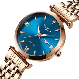 Wlisth Watch Kobiety Zegarki Top Marka Luksusowy Kwarcowy Zegarek Różowy Złoty Zegar Reloj Mujer Relogio Feminino Zegarek Damski