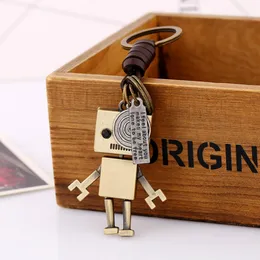 Retro Baseball Cap Keychain Movable Robot Giraffe Owl Heart Key Chain Key Rings bag hangs pendants fashion jewelry will and sandy gift