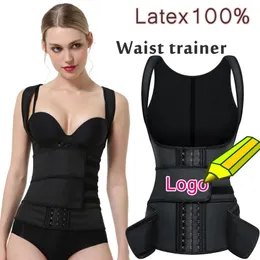 Högkvalitativ 100% Latex Midja Trainer Bälte Shapewear Cincher Body Shaper Tummy Control Rem Slimming Sweat Fat Burning Belt 2011111111111