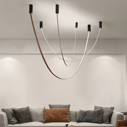 거실 침실에 대 한 현대 LED 천장 샹들리에 램프 침실 미니멀리스트 깃발 DIY 다이닝 룸 주방 샹들리에