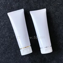 100ml Golden / Sliver Edge White Soft Slangrör Hand Facial Cream Tom Squeeze Tube Shampoo Lotion Refillerbara behållare1