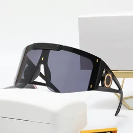 Óculos de sol clássicos masculinos Moda Óculos de sol Designer Mulher Lente de uma peça Óculos de tendência Cor Tamanho grande Óculos de condução Armação de óculos