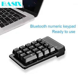 Teclados basix 19 keys bluetooth sem fio numérico teclado mini numpad numpad bloco digital para tarefas de contabilidade para PC Keypad1