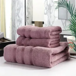 3pcs a Set Soft Cotton Bath Towels For Adults Absorbent Terry Luxury Hand Bath Beach Face Sheet Women Basic Towel JWYYJ30 201027