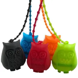 FDA Silicone Cute Owl Shaped Tea Infuser Slicone Reusable Portable Tea Strainer Coffee Filter Empty Tea Bags Leaf Diffuser