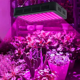 600W 60 * 10W Square Full Spectrum Grow Lights 3030 Pärla växtlampa Enkelt kontroll Premium material växande belysning Blac