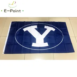 NCAA BYU Cougars-Flagge, 3 x 5 Fuß (90 x 150 cm), Polyester-Flagge, Banner-Dekoration, fliegende Hausgarten-Flagge, festliche Geschenke