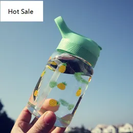 480ml Glass Bottle Coffee Milk Cups Cartoon Water Bottles With Straw Sports Water+Bottles For Water Cup Bidon Bottle
