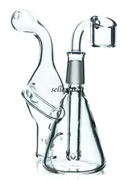 리사이클러 봉 헤드 오일 장비 물 담뱃대 Shisha Beaker Bongs Water Pipes 두꺼운 유리 흡연 액세서리 애쉬 포수 14mm