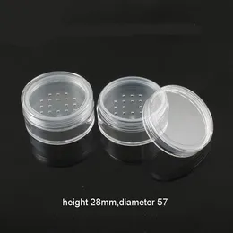 300pcs / parti 20g 20ml klar krämburk, ögonskugga Make up 20cc Nail Powder Gel Container Små stack Tom lös kraftpott