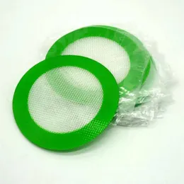 Grön rundform silikonmattor vax non-stick pads silikon torr ört mat matkvalitet bakning matta dabber ark burkar dab pad