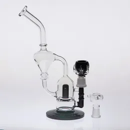 25 cm Tall Rökpipor Glasrör 100% Real Image Glas Bongs Perc Bra Percolator Slumpmässig Bowl14.4mm Oljerigg