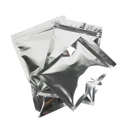 50pcs/OLot Aluminum Foil Ziplock Food Bag Flat Bottom Storage for Packaging Tea Coffee Gifts Dry Goods