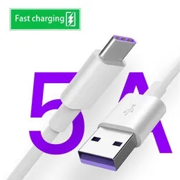 5A Type C Charging Cable for Samsung S20 USB Type-C USB C Super Charge for Huawei P40 Mate 30 Pro Supercharge Cable