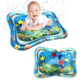 Baby Kids Water Play Mat Toys Inflatable PVC infant Tummy Time Playmat Toddler Activity Play Center Water Mat for Babies LJ201124