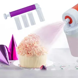 Bakning bakverk verktyg tårta manuell luftborste kakor spray pistol diy spraying carling cupcake dessert dekoration bakeware dekorera zl0568