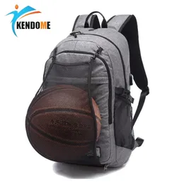 Outdoor Men's Sports Gym Bags Basketball Backpack School Bags For Teenager Boys Soccer Ball Pack Laptop Bag Football Net Gym Bag Q0113