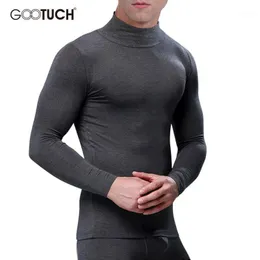 Men's Thermal Underwear Mens Plus Size Long Johns Tops Comfortable Warm Men's Turtleneck Thermo Breathable Thin Undershirt 51091