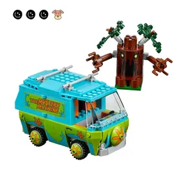 Passar Scooby Doo 75902 Filmer Mystery Machine Mini figurer Bela 10430 Utbildning Toy Building Blocks Leksaker för barn Present LJ200928