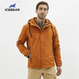 IceBear 2020 Nowa kurtka męska z kapturem wysokiej jakości męska kurtka LJ201215