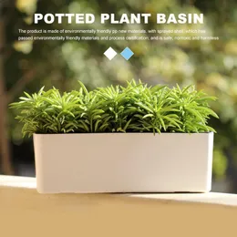 Self-watering Flower Pot Indoor Green Plant Succulent Plant Pot Desktop Garden Pots Automatic Water Absorption Flower Planter Y200723