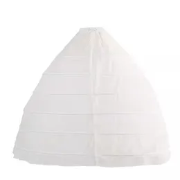 Biała suknia balowa plus size Petticoat 6 Hoops Jupon Tarlatan Crinoline Underskirt Slips Zrób sukienkę Puffy Quince Bridal Debita202s