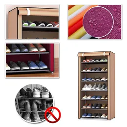 Estante para zapatos de almacenamiento no tejido, soporte organizador para  armario de pasillo, 3/4/5/6/8 capas, estante para montar zapatos a prueba  de polvo DIY