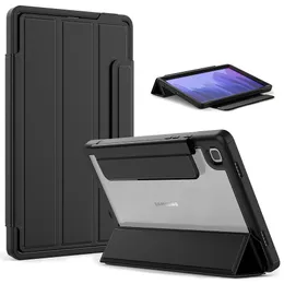 Очистить жесткий задний ПК Фолио Защитный стенд Case Smart Cover Auto Sleep / Wake для Samsung Galaxy Tab A7 10.4 '' 2020 T500 / T505 / T507