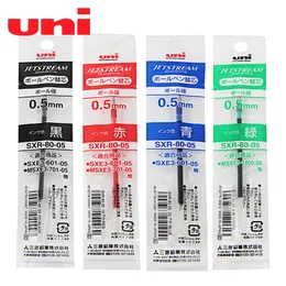 10st UNI JETSTREAM SXR-80 Medium Oil BallPoint 0.38 0.5 / 0.7mm MSXE5-2005 Refill Smooth, Quick-Torka 201111