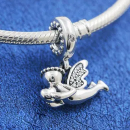 100% 925 Sterling Silver Angel of Love Dangle Charm Bead Fits European Pandora Jewelry Charm Bracelets