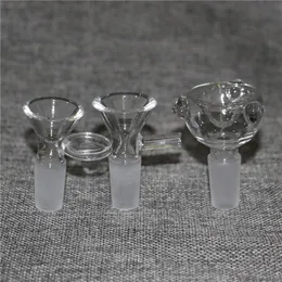 Ciotole per bong in vetro narghilè scorrevole per tubi dell'acqua bong ciotola per fumare raccoglitore di cenere misura giuntura 14 mm maschio
