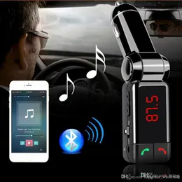 Ny bil LCD Bluetooth Handfree Car Kit MP3 FM-sändare USB Laddare Händer Fri för iPhone Samsung HTC Android Hög kvalitet
