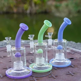 Neuer Spritzschutz, Vogelkäfig, dicker Glas-Heady-Bong-Radfilter im Inneren von Perkolatoren, Glas-Öl-Dab-Rigs, Dome-Perc-Bongs, lila-rosa Wasserpfeife