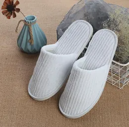 Disposable Slippers Coral Fleece Anti-slip Home Guest Shoes Thicken Travel Hotel White Supply Soft Delicate Disposable Slippers ZY13