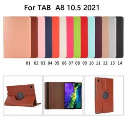 T220 T225 360 Roterande väska till Samsung Galaxy Tab A7 Lite 8.7 SM-T220 A8 10.5 x200 x205 Folding Stand Smart Cover Funda