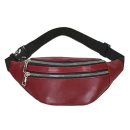Hot sale- Women Chest Bag Waist Packs For Unisex Female PU Leather Fanny Packs 2020 New Fashion Ladies Belt Bum Bags