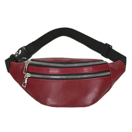 Hot Sale-Kvinnor Bröstväska Midja Förpackningar För Unisex Kvinna PU Läder Fanny Packs 2020 Nya Mode Ladies Bälte Bum Väskor