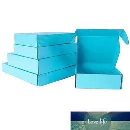 5 SZTUK / 10 SZTUK Składany Blue Kraft Paper DIY Folding PaperCard Carton Małe Rzemiosło Akcesoria Elektroniczne DIY Pudełka na Nowy Rok