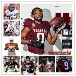 NCAA Texas A M Aggies Camisa de futebol Deuce Harmon Aki Ogunbiyi Braedon Mowry Amari Daniels Jayden Peevy Jardin Gilbert Dreyden Norwood Yulkeith Brown Trey Zuhn III