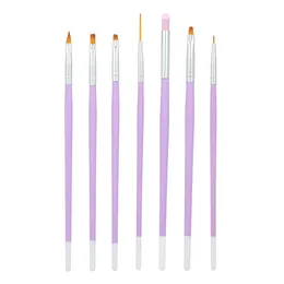 7 Pieces Nail Art Pens Kit Liner Brushes Gel Painting Acrylic Nail Brush Skin Remover Pen Nails Tools