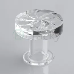 DHL !!! Quartz Carving Spinner Cap 32mmod Heady UFO Quartz Carb Cap för 20mm 25mm 30mm Flat Top Quartz Banger Nails Glass Water Bongs