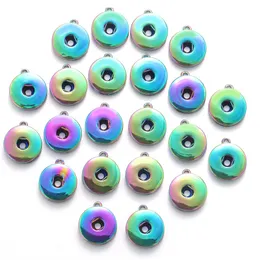 Dazzle colour 18mm Noosa Chunks Base Pendant For Necklace Bracelets DIY Jewelry Accessory Interchangeable Ginger Snaps Buttons Jewelry