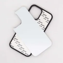 Caso em branco para o iPhone 11 / Pro / Pro max iPhone 12 (6.1 / mini5.4 / 6,7 polegadas) Sublimation Imprimir borda de silicone TPU + PC Phone Case Mobile Phone Shell